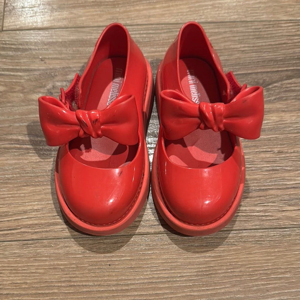 Mini Melissa Red Patent Leather Mary Jane Dress Shoes